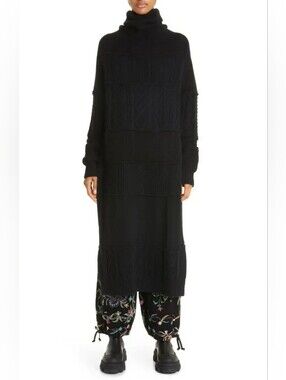 TAO COMME DES GARCONS Aran Knit Long Sleeve Wool Turtleneck Sweater S Org $1,420